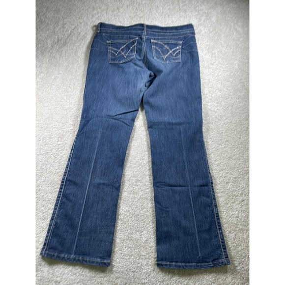 Wrangler Q-Baby Jeans Womens 14 x 32 Blue Bootcut No Gap Waistband Western - Picture 8 of 9